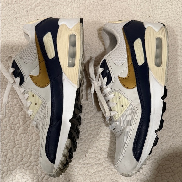 Women’s Nike Air White, Blue, and Tobacco Sneakers - Picture 6 of 9